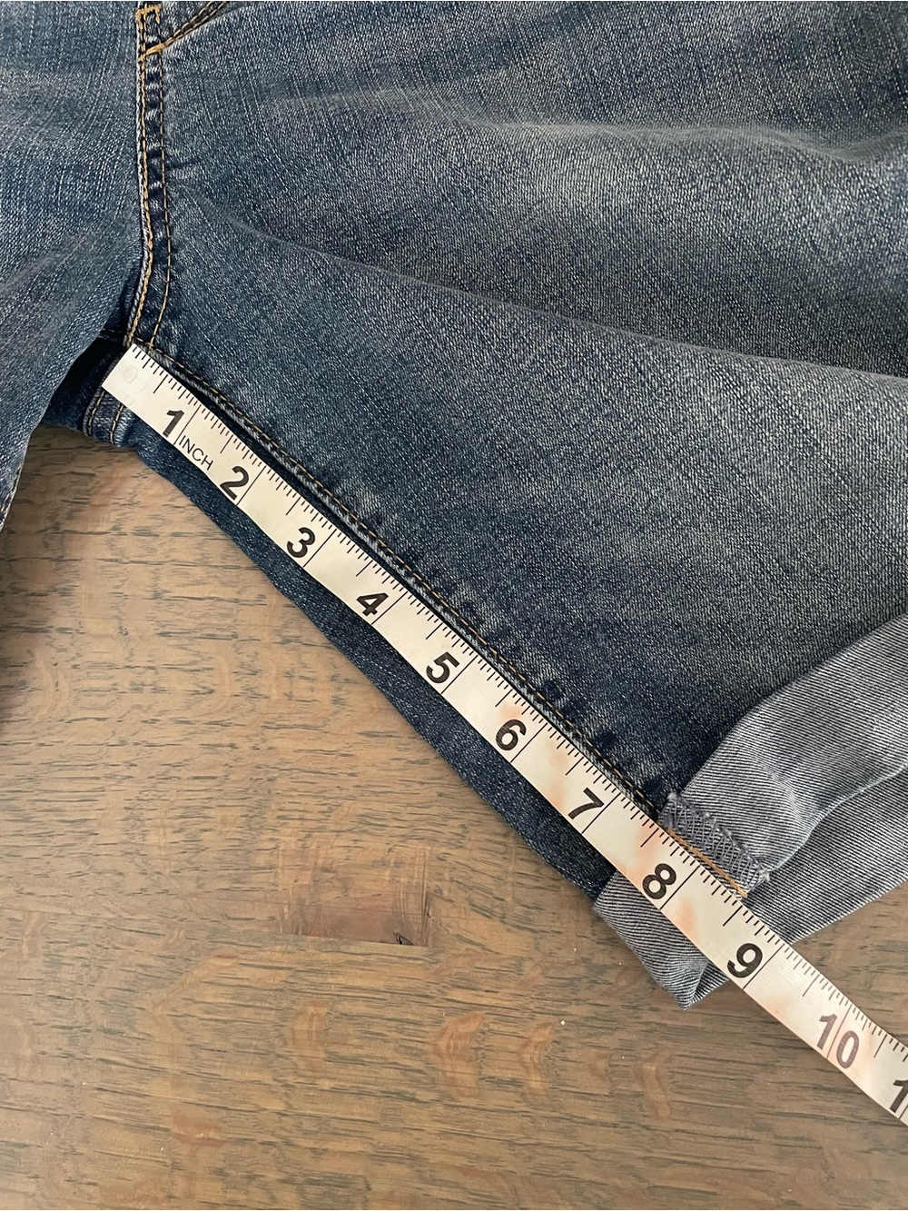 Signature by Levi Strauss Stretch Denim Bermuda Shorts in Medium Blue - Picture 8 of 11